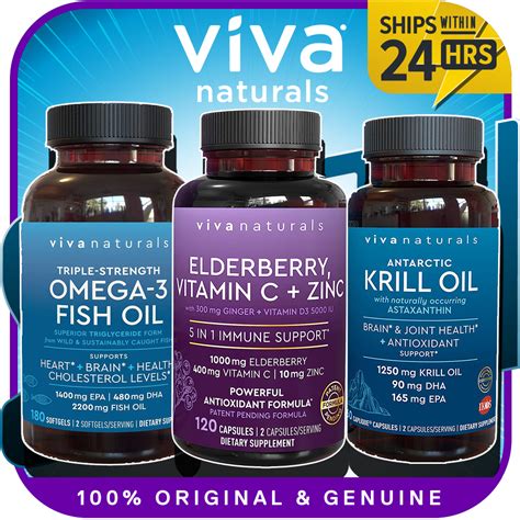 Viva Naturals Antarctic Krill Oil Omega 3 .